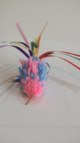 Fisherman's Crocheted Mouse W/Satin Tail  5 Colors   Stick Sold Separately